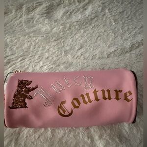Juicy Couture Pink Cosmetic Bag with Gold Accents